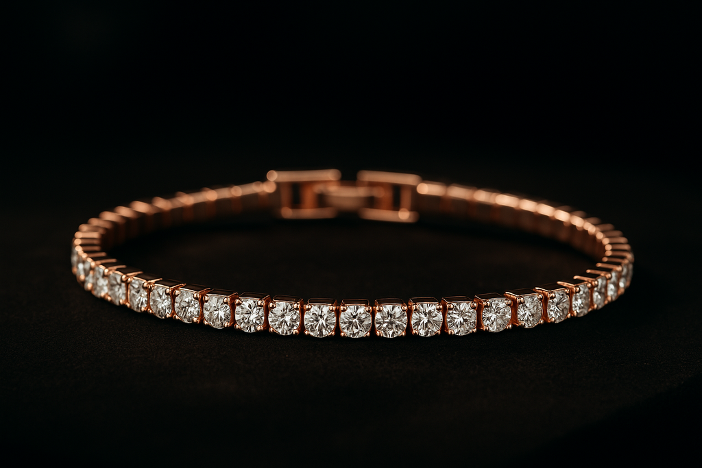 Rose gold tennis bracelet