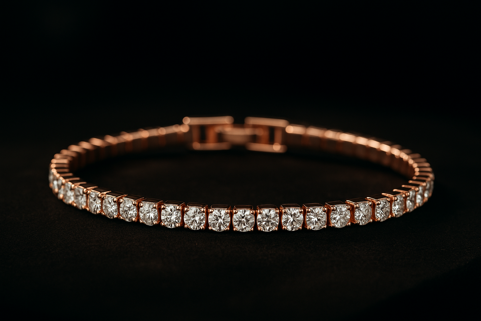 Rose gold tennis bracelet