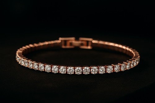 Rose gold tennis bracelet