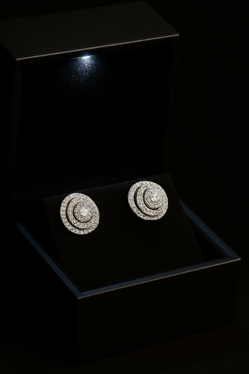 Large diamond earrings