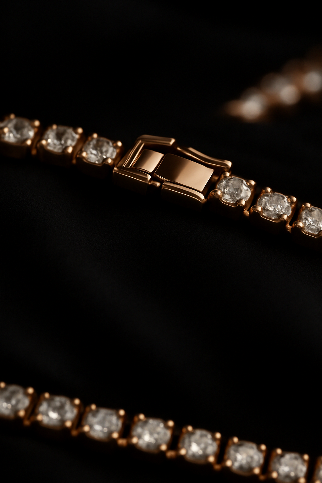 Rose gold tennis bracelet