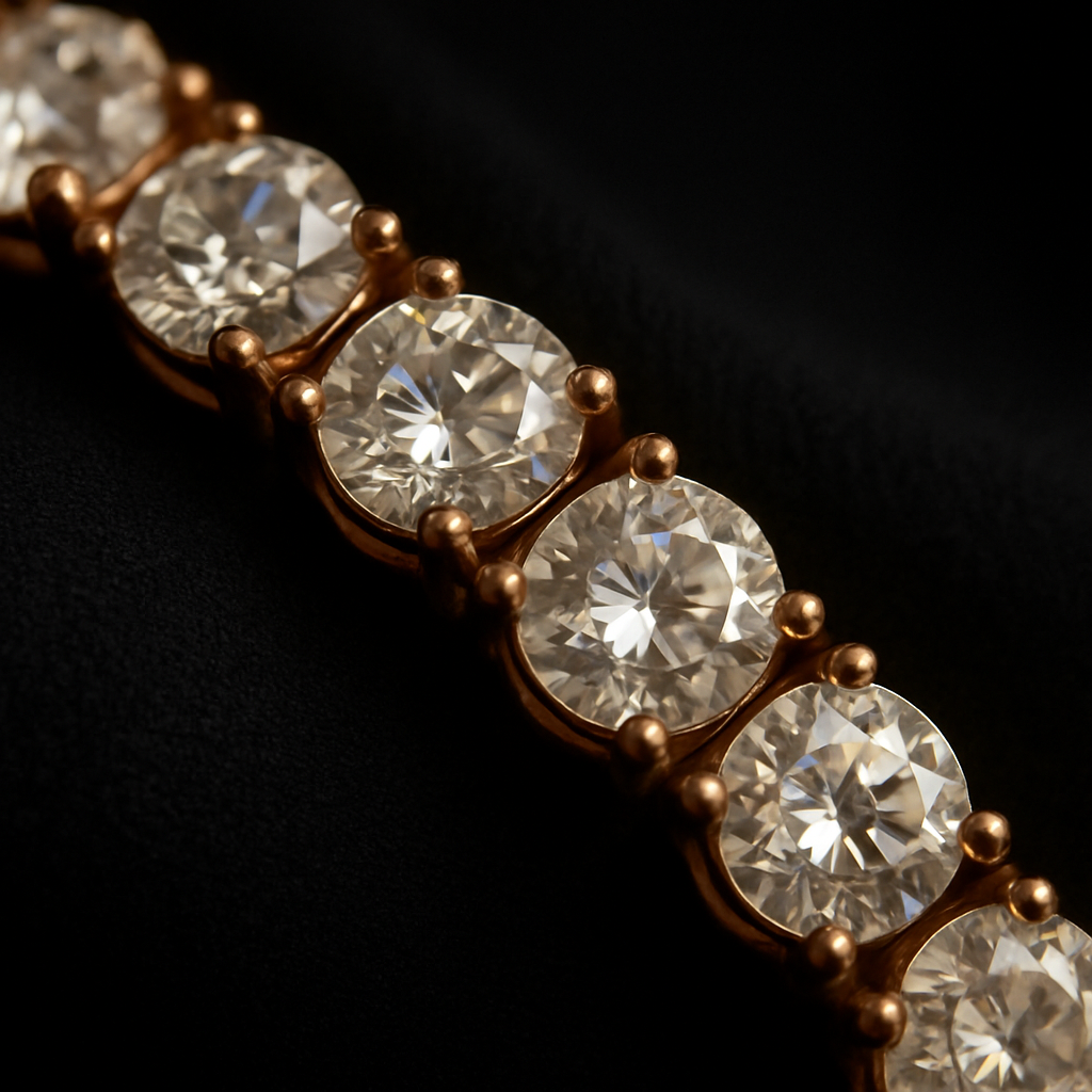 Rose gold tennis bracelet