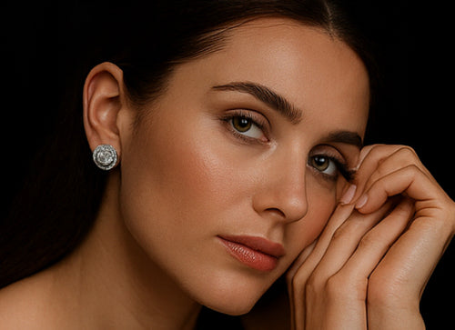 Large diamond earrings